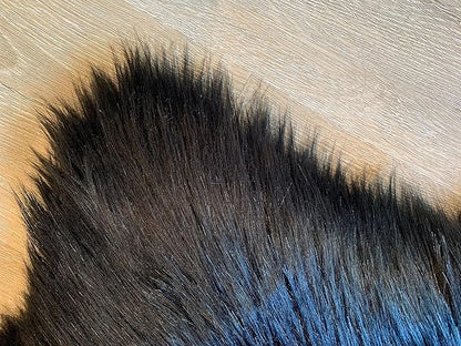 LAMBZY Faux Sheepskin Super Soft Hypoallergenic Silky Shag Rug for Living Room, Kids Room, Sofa (Single 2'x3', Black)