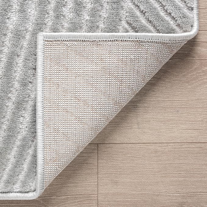 Abani Grey Area Rug for Living Room, Bedroom - Zen Reiki Pattern- 4 x 6 -Durable & Easy to Clean