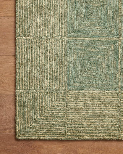 Loloi Chris Loves Julia Francis Collection FRA-02 Green/Natural 2'-6" x 9'-9" Runner Rug
