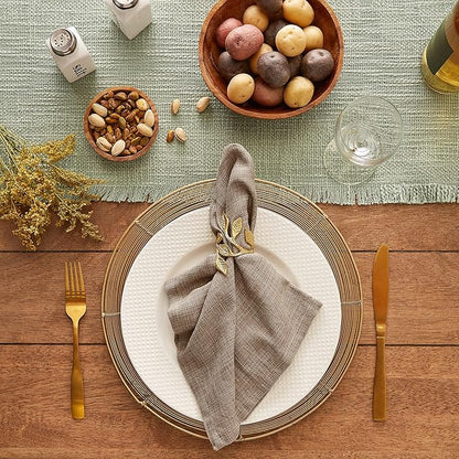 DII Variegated Tabletop Collection, Napkin Set, 20x20, Mushroom, 6 Piece