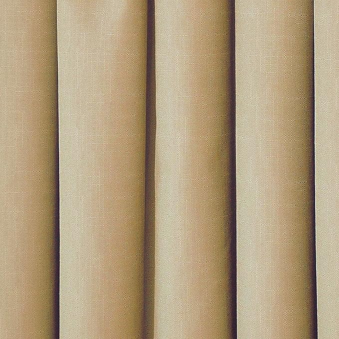 ECLIPSE Kendall Modern Blackout Thermal Rod Pocket Window Curtain for Bedroom or Living Room (1 Panel), 42 X 63, Cafe