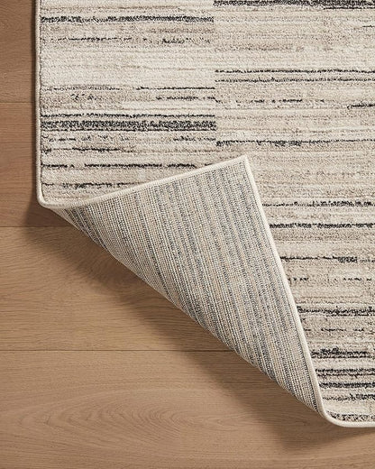 Loloi Darby Collection DAR-01 Charcoal/Sand 2'-7" x 8'-0" Runner Rug