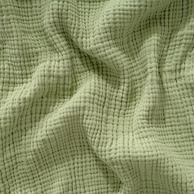 Muslin Blanket - Pure 100% Turkish Cotton Airy Soft Light Versatile Gauze Throw Blanket for Bed, Couch, Sofa (Sage Green, Throw Size (50" x 66" inch))