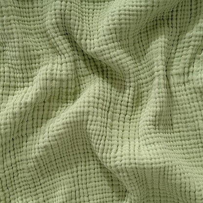 Muslin Blanket - Pure 100% Turkish Cotton Airy Soft Light Versatile Gauze Throw Blanket for Bed, Couch, Sofa (Sage Green, Throw Size (50" x 66" inch))