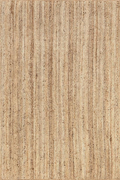 nuLOOM 5x8 Rigo Jute Hand Woven Area Rug, Natural, Solid Farmhouse Design, Natural Fiber, For Bedroom, Living Room, Dining Room, Hallway, Office, Kitchen, Entryway