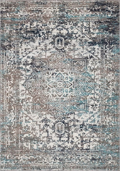 Rugs.com Arlington Collection Rug – 7' x 10' Grey Medium-Pile Rug Perfect for Living Rooms, Large Dining Rooms, Open Floorplans