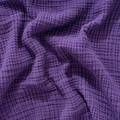 Muslin Blanket - Pure 100% Turkish Cotton Airy Soft Light Versatile Gauze Throw Blanket for Bed, Couch, Sofa (Purple, Throw Size (50" x 66" inch))