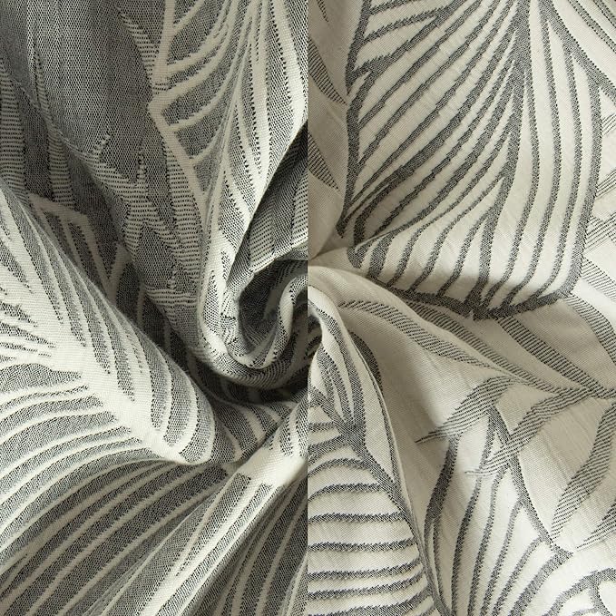 NTBAY 3 Layers Cotton Muslin 88x92 Queen Bed Blanket, Super Soft Breathable Thermal Yarn Dyed Quilt for Adults, Perfect Lightweight Blanket for Couch Sofa Bed All Seasons, Dark Grey Leaf