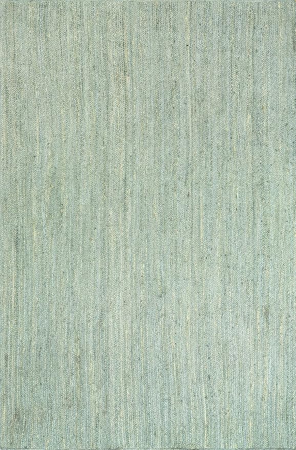 Nuloom Rigo Green, 3' x 5', Handmade, Jute, Soft and Textured, High Traffic, Stain Resistant, Easy Clean, Durable Area Rug for Bedroom, Living Room, Dining Space, Den, Foyer, Entryway