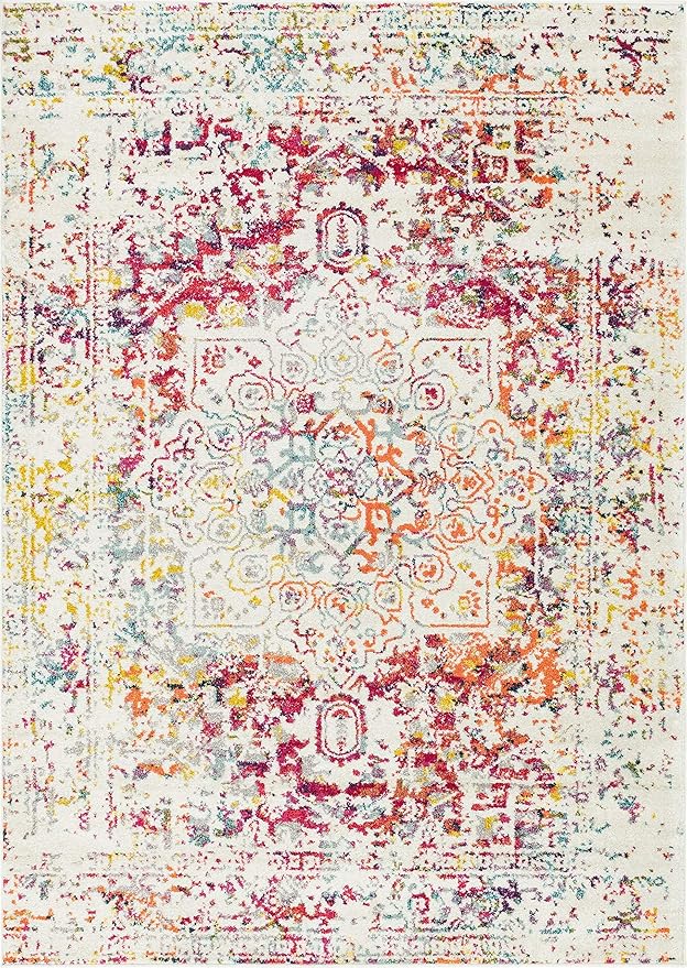 Rugs.com Arlington Collection Rug – 7' x 10' Multi Medium-Pile Rug Perfect for Living Rooms, Large Dining Rooms, Open Floorplans
