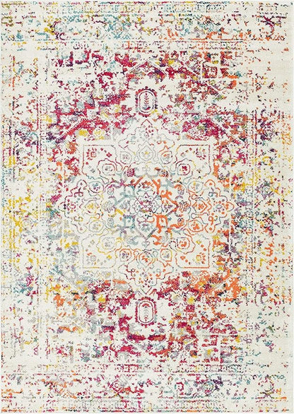 Rugs.com Arlington Collection Rug – 7' x 10' Multi Medium-Pile Rug Perfect for Living Rooms, Large Dining Rooms, Open Floorplans