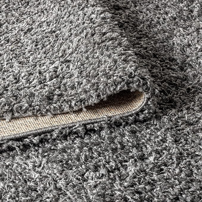 JONATHAN Y Mercer Shag Plush Tassel Charcoal Runner Rug, 2x8, Contemporary, Modern, Easy-Cleaning for Living Room, Bedroom, Kitchen, Pet Friendly, Non-Shedding (MCR100B-28)