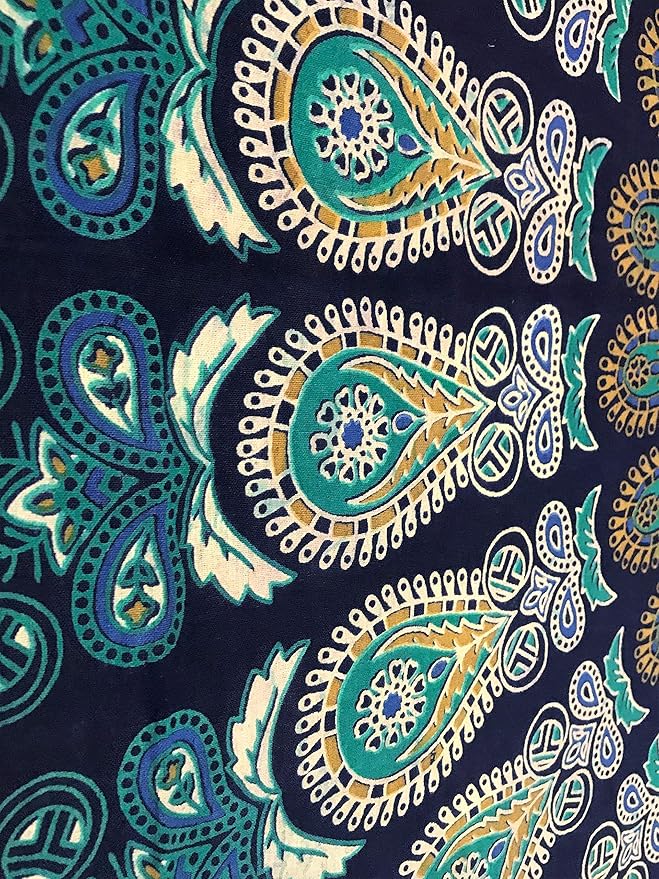 Rajsee Blue Mandala Tapestry for Bedroom, Aesthetic Room Decor, Queen 210x220 cms