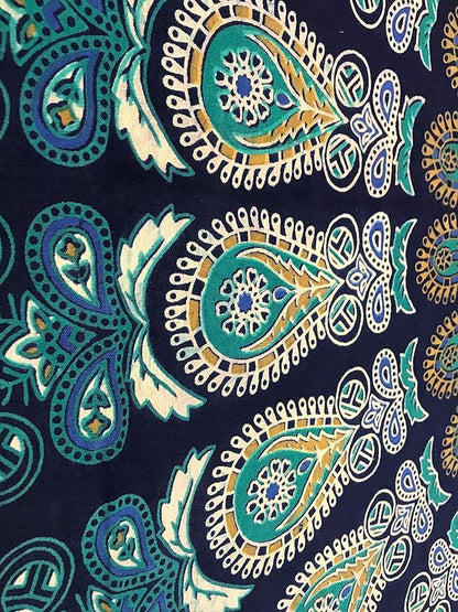 Rajsee Blue Mandala Tapestry for Bedroom, Aesthetic Room Decor, Queen 210x220 cms