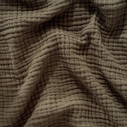 Muslin Blanket - Pure 100% Turkish Cotton Airy Soft Light Versatile Gauze Throw Blanket for Bed, Couch, Sofa (Khaki Green, Twin XL Size (71" x 95" inch))
