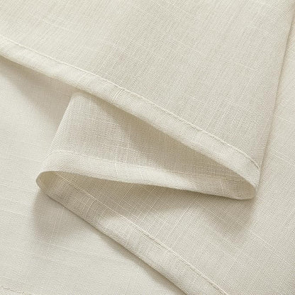 Joydeco Sheer Curtains 84 Inches Long, White Curtains for Living Room 2 Panels Set, Linen Curtains Window Privacy Assured with Light Filtering(W52 x L84 Inch,Linen)