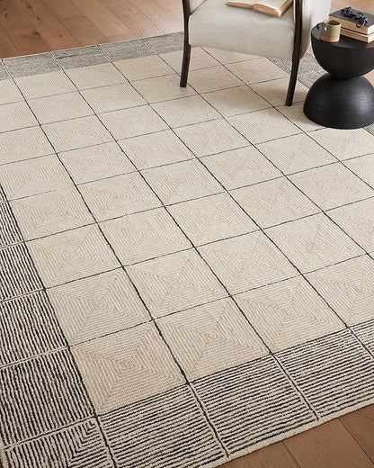 Loloi Chris Loves Julia Francis Collection FRA-02 Cream/Black 2'-6" x 9'-9" Runner Rug