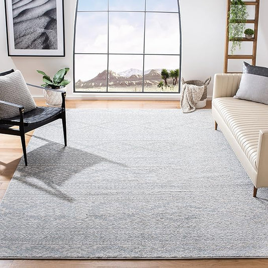 SAFAVIEH Area Rug 10x13 - Tulum Collection - Large - Light Grey & Ivory, Moroccan Boho Tribal Design, Non-Shedding & Easy to Clean, Ideal for Living Room, Bedroom, Dining Space (TUL272F)