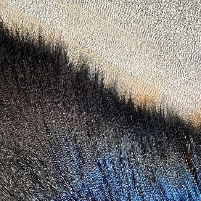 LAMBZY High Pile Super Fluffy Soft Faux Sheepskin Rug | Faux Sheepskin Rugs for Living Room Playroom Bedroom | Classic Super Soft to Touch Rug (12'x15, Black)