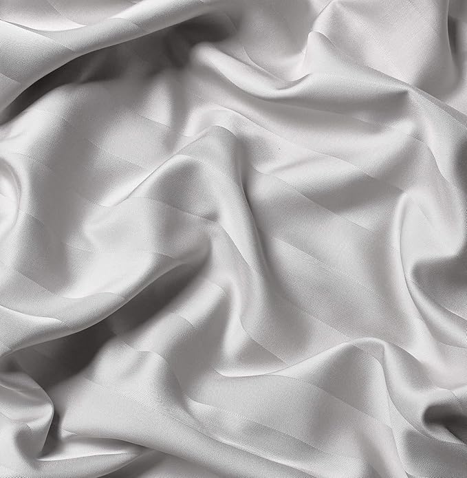 Queen Pillowcases by Pure Bamboo, Genuine 100% Organic Viscose Derived from Bamboo, Luxuriously Soft & Cooling, Double Stitching, Envelope Closure (2 Queen Pillowcases, Jacquard White)