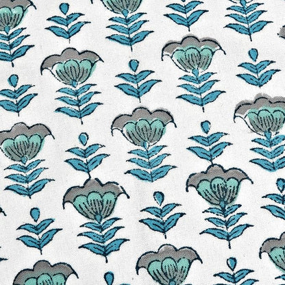Ridhi Modern Farmhouse Pillow Covers Decorative Cotton Throw Pillow Covers Set of 2 Aquamarine Blue Cushion Covers with Ruffle for Couch Sofa Bed Living Room Spring Home Decor 24x24