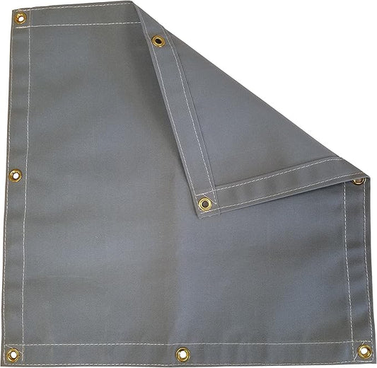 Grey Workhorse Polyester Canvas Tarp 50 Ft. x 50 Ft. - 14.5 Oz.