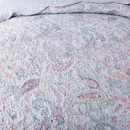 HoneiLife Quilt Sets Queen Size - Microfiber Bedspreads 3-Piece,Queen Quilt Bedding Sets All Season Quilts,Lightweight Coverlets for Queen Beds