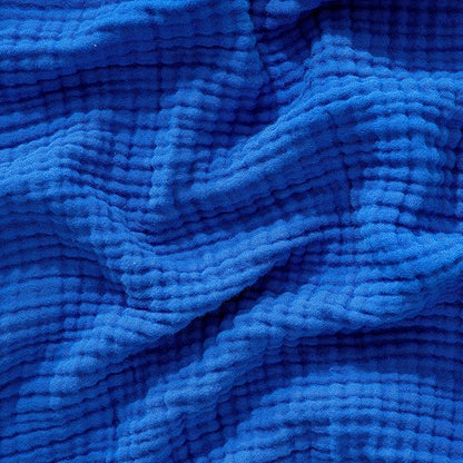 Muslin Blanket - Pure 100% Turkish Cotton Airy Soft Light Versatile Gauze Throw Blanket for Bed, Couch, Sofa (Blue, Throw Size (50" x 66" inch))