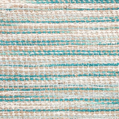 Hausattire Woven Table Placemats Set of 4 - Teal, Jute Boho Outdoor Table Mats for Kitchen Dining Decoration | Heat Resistant Farmhouse Rustic Dinner Placemat for Thanksgiving Decor - 13x19 Inch