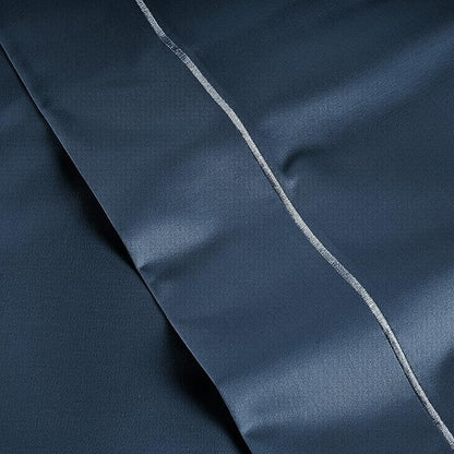 LANE LINEN 100% Egyptian Cotton Split King Sheets for Adjustable Beds - Soft & Comfy Sateen Weave Naturally Cooling Breathable Oeko Tex Certified Bed Sheets - Dark Denim