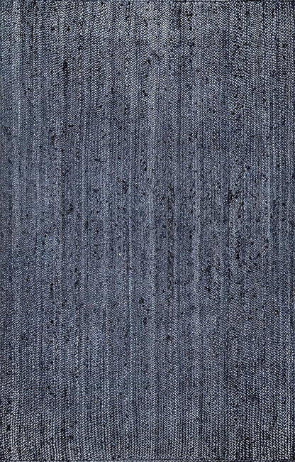 nuLOOM 3x5 Rigo Jute Hand Woven Area Rug, Navy, Solid Farmhouse Design, Natural Fiber, For Bedroom, Living Room, Dining Room, Hallway, Office, Kitchen, Entryway