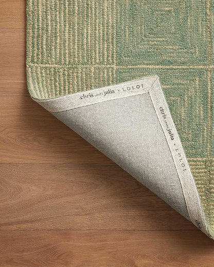 Loloi Chris Loves Julia Francis Collection FRA-02 Green/Natural 2'-6" x 9'-9" Runner Rug