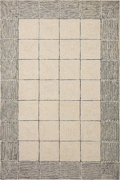 Loloi Chris Loves Julia Francis Collection FRA-02 Cream/Black 2'-6" x 9'-9" Runner Rug