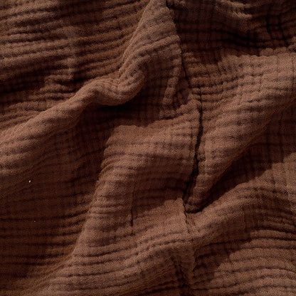 Muslin Blanket - Pure 100% Turkish Cotton Airy Soft Light Versatile Gauze Throw Blanket for Bed, Couch, Sofa (Dark Brown, Throw Size (50" x 66" inch))
