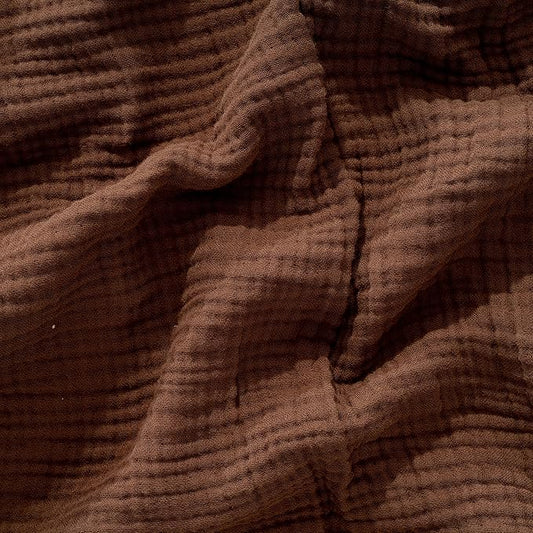 Muslin Blanket - Pure 100% Turkish Cotton Airy Soft Light Versatile Gauze Throw Blanket for Bed, Couch, Sofa (Dark Brown, Throw Size (50" x 66" inch))