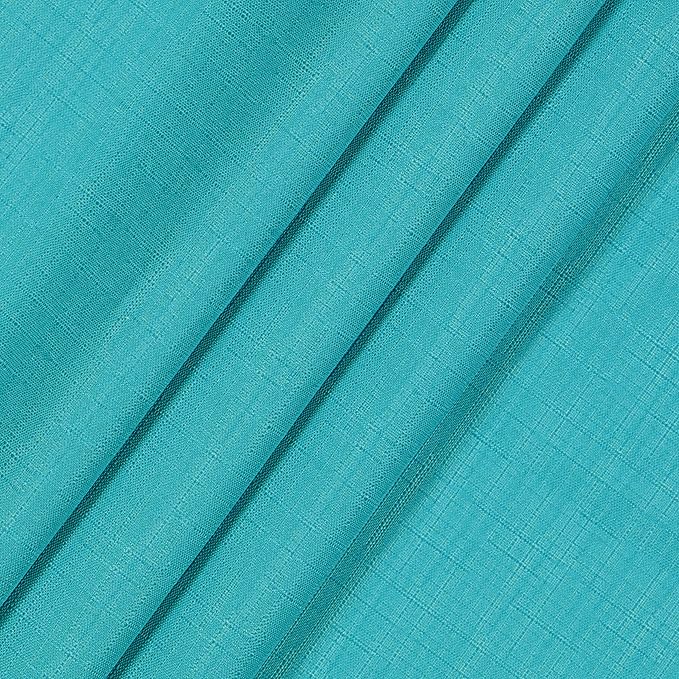 ECLIPSE Kendall Modern Blackout Thermal Rod Pocket Window Curtain for Bedroom or Living Room (1 Panel), 42" x 95", Turquoise