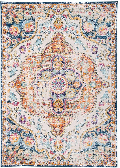 Rugshop Vintage Distressed Bohemian Large Area Rug for Living Room,Bedroom,Dining Room – Vibrant Multi-Color Tribal Design, 9' x 12'