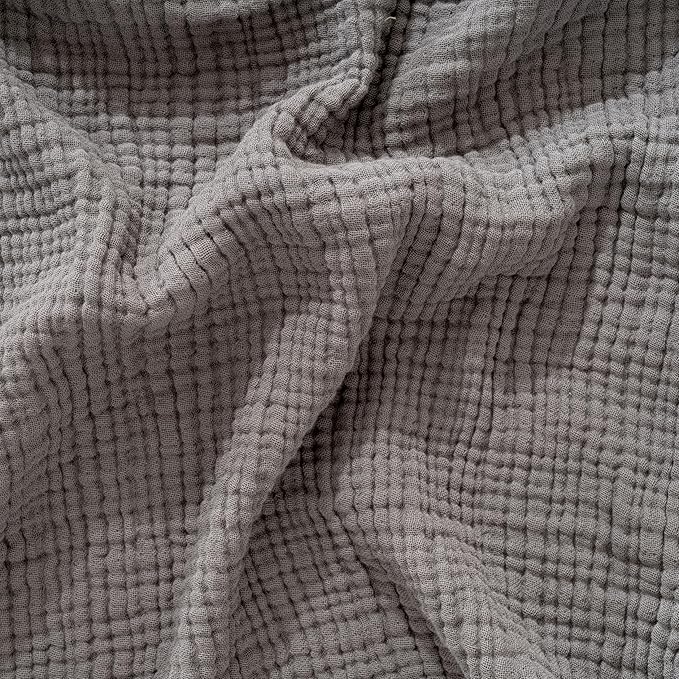 Muslin Blanket - Pure 100% Turkish Cotton Airy Soft Light Versatile Gauze Throw Blanket for Bed, Couch, Sofa (Dark Gray, Throw Size (50" x 66" inch))