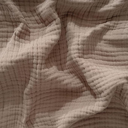 Muslin Blanket - Pure 100% Turkish Cotton Airy Soft Light Versatile Gauze Throw Blanket for Bed, Couch, Sofa (Taupe, Twin XL Size (71" x 95" inch))