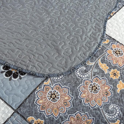 HoneiLife Queen Quilt Bedding Set - 3 Piece Microfiber Quilt Sets Reversible Bedspreads Rustic Coverlets for Queen Beds