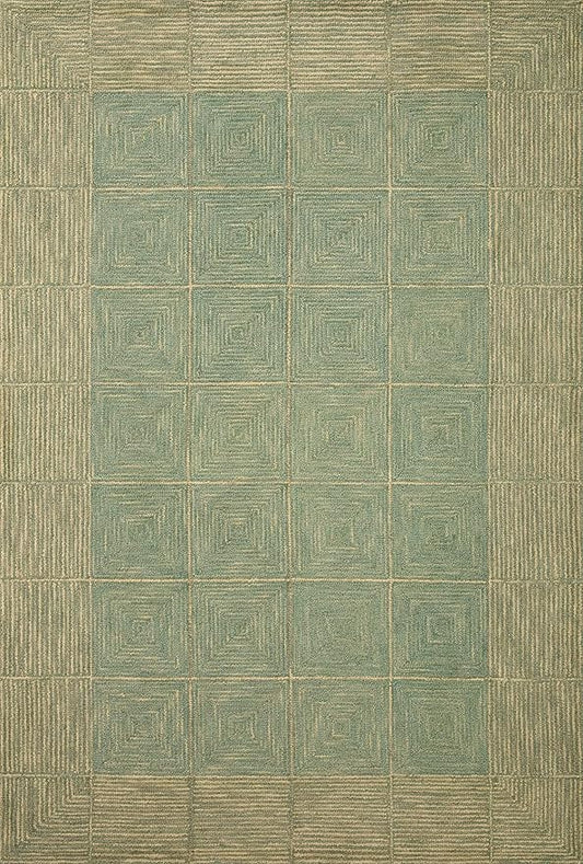 Loloi Chris Loves Julia Francis Collection FRA-02 Green/Natural 2'-6" x 9'-9" Runner Rug