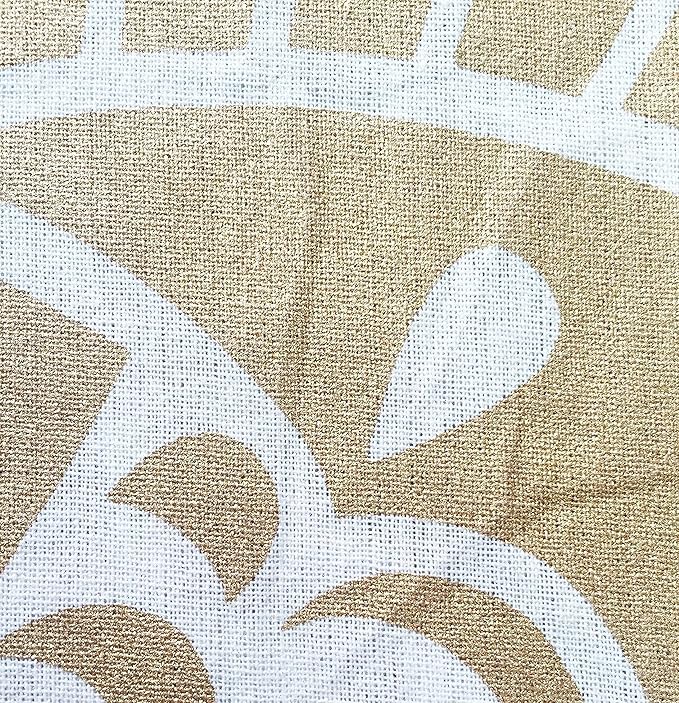 raajsee Gold Mandala Tapestry Bedroom Aesthetic - Indie Wall Tapestries Hippie Room Decor - Boho White Trippy Wall Hanging - Golden Mandalas Wall Art 52x82 inches