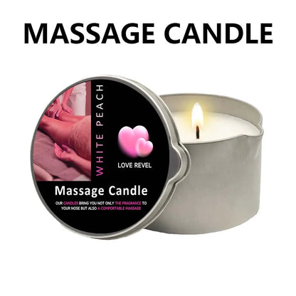 Massage Candle -Essential Oil- Six different scents , 1oz/2oz Melts into Warm Massage Oil - Sensual Massage Candle, Pour Spout