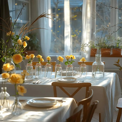 Glass Vases Clear Flowers Vases Nordic Flower Bottle Retro Plants Glass Jar Wedding Decoration Home Decor Home Desktop Decor