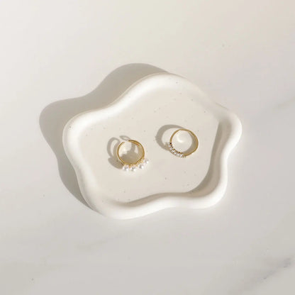 Ceramic Jewelry Dish for Women, Jewelry Tray Trinket Dish, Cloud Tray , Watch Keys Tray Ring Dish Holder for Christmas Gift