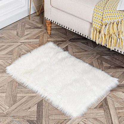 VIKAMA Silk Wool Rugs Children's Room Living Room Bedroom Tie-Dye Non-Slip Washable Machine Washable Carpet Mats
