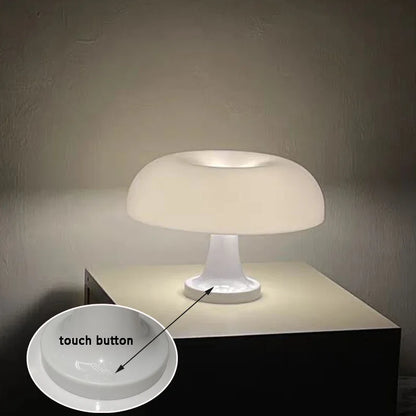 LED Mushroom table lamp minimalist modern bedroom bedside lamp Danish designer orange decorative table lamp