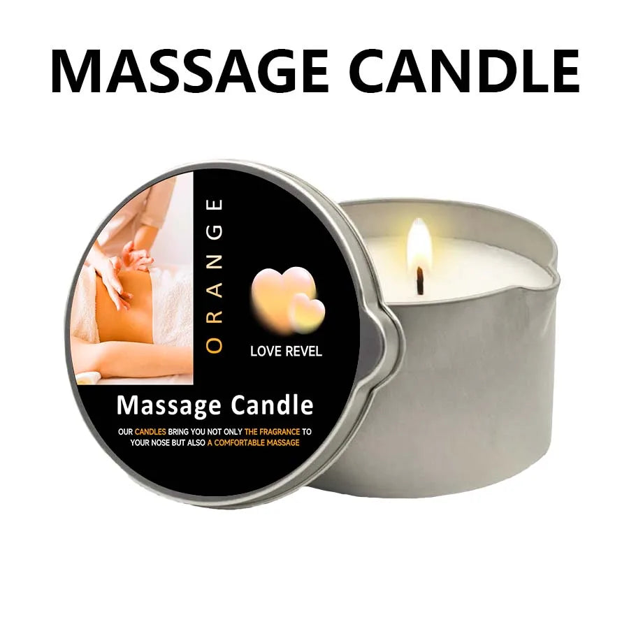 Massage Candle -Essential Oil- Six different scents , 1oz/2oz Melts into Warm Massage Oil - Sensual Massage Candle, Pour Spout