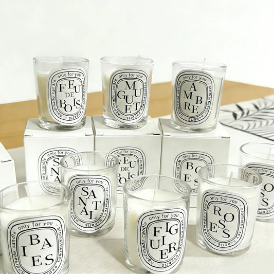 New Fragrance Scented Candle Romantic Gift Transparent Jar Aromatic Candles Light for Wedding Guest