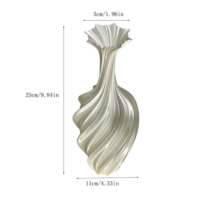 1PC Abstraction Plastic Vase For Home Living Room Office Flower Arrangement Decoration Crafts Wedding Table Centerpiece Vase